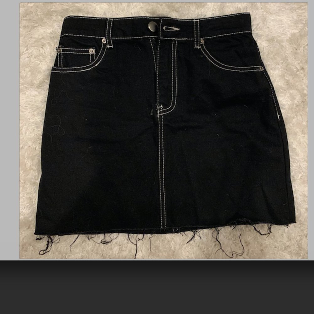 Black Jean Skirt